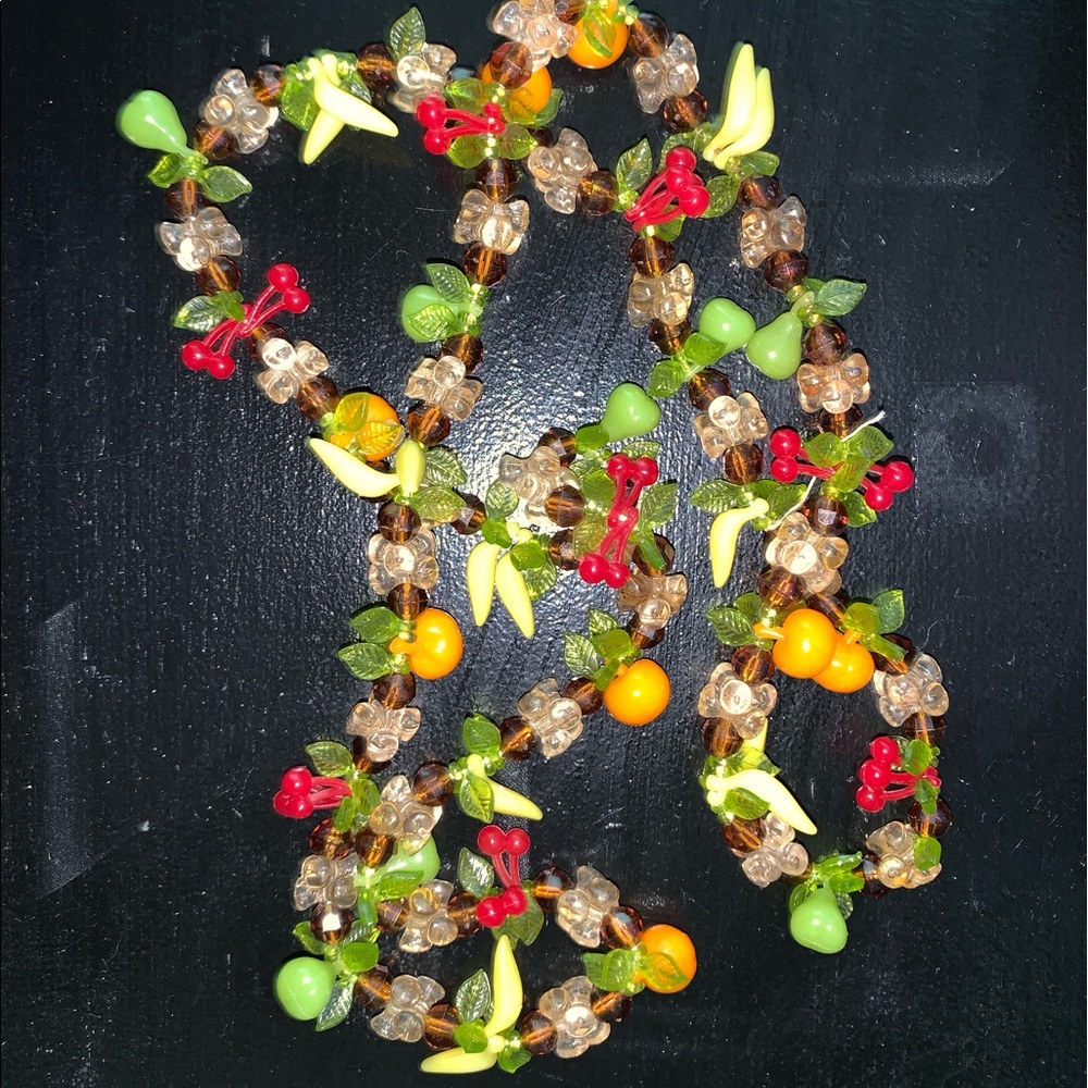 Vintage fruit salad necklace